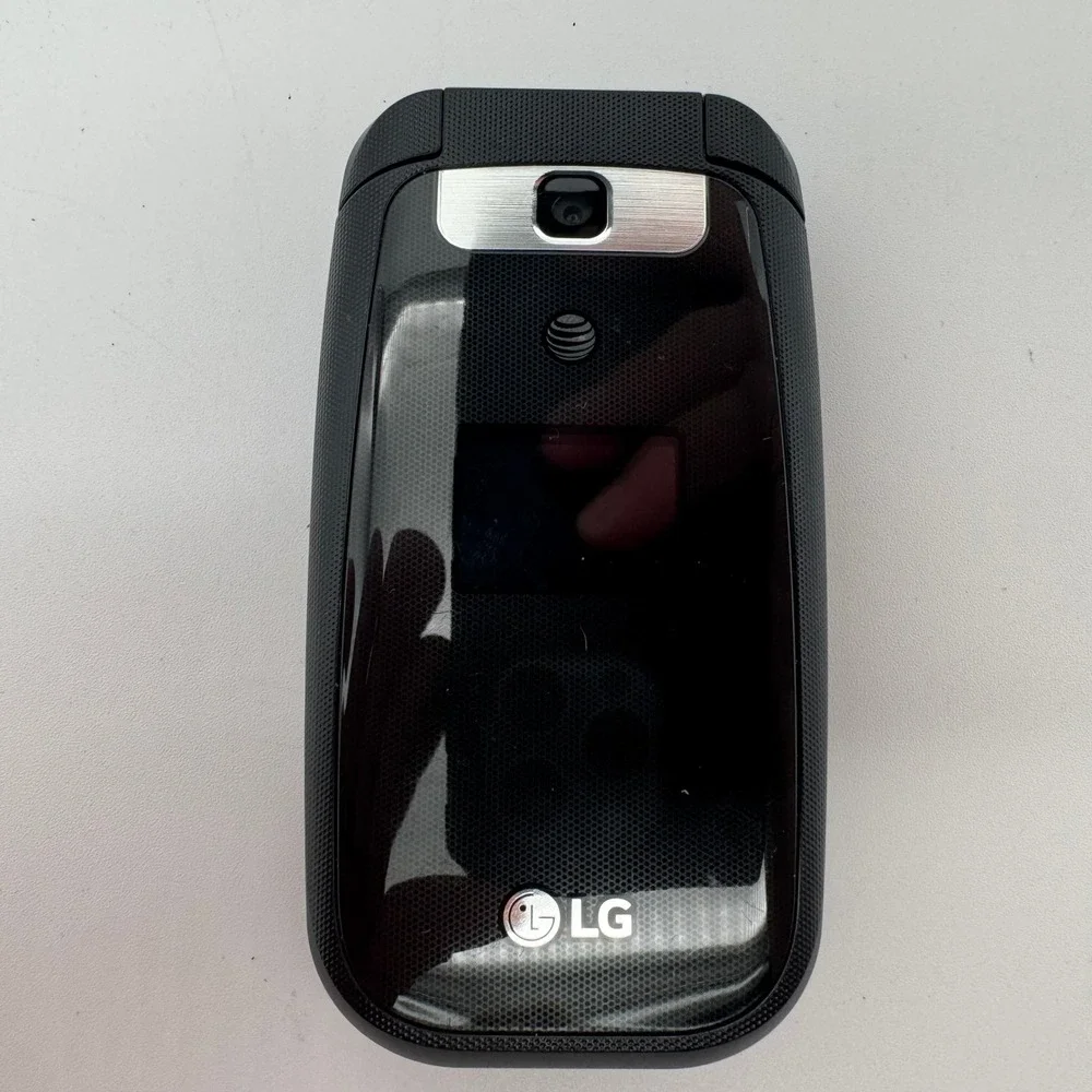 LG B470 AT&T Flip Phone Black Camera Bluetooth Cellular Phone Tested Working